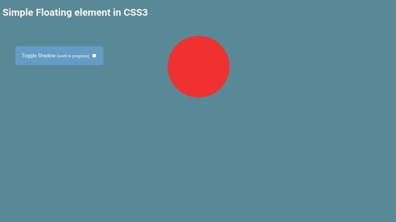 Simple Floating Element CSS3