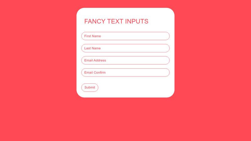 Fancy Text Inputs