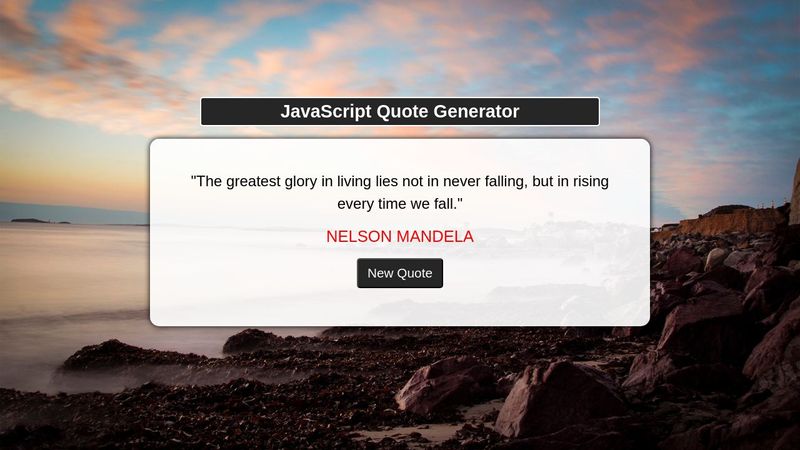 JavaScript Quote Generator