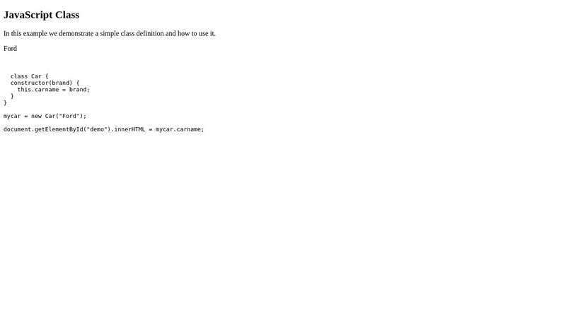 JavaScript Class Constructor 01