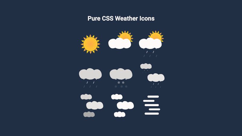 Weather Icon Showcase | Pug, SCSS