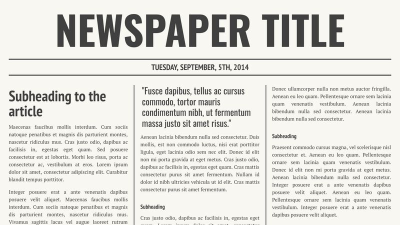 Newspaper Layout using CSS Columns