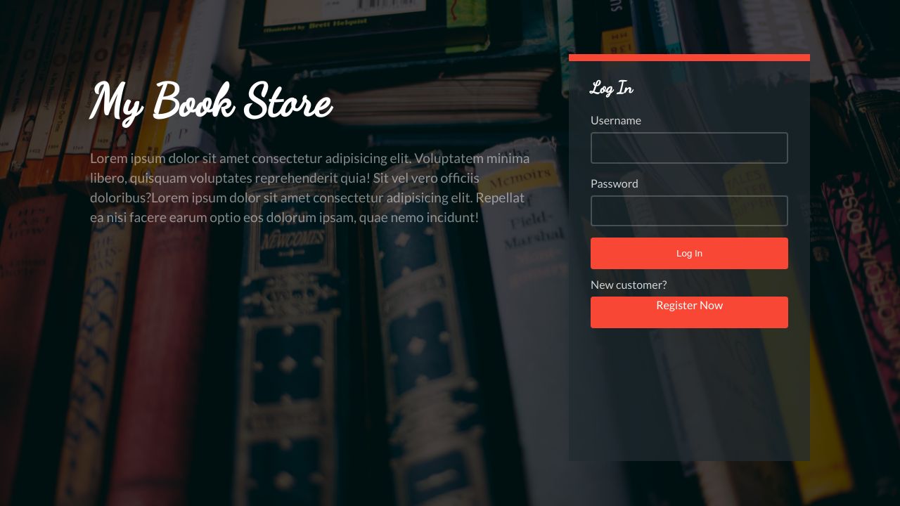 Book Store Homepage 