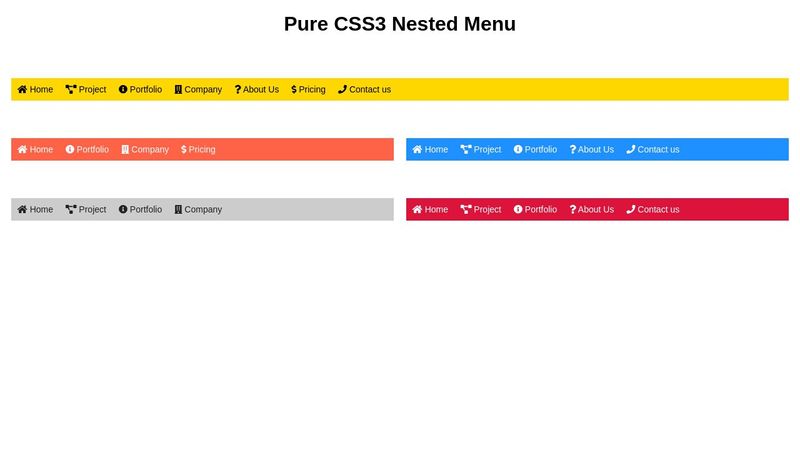 Pure CSS Menu