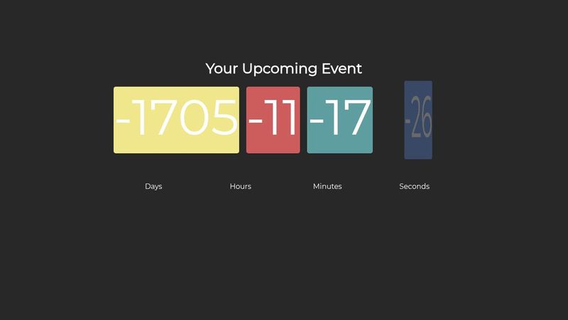Html css and JavaScript Countdown Timer