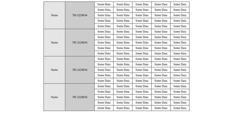 Nested Table Data and Divs and Flexbox! Oh my!!!