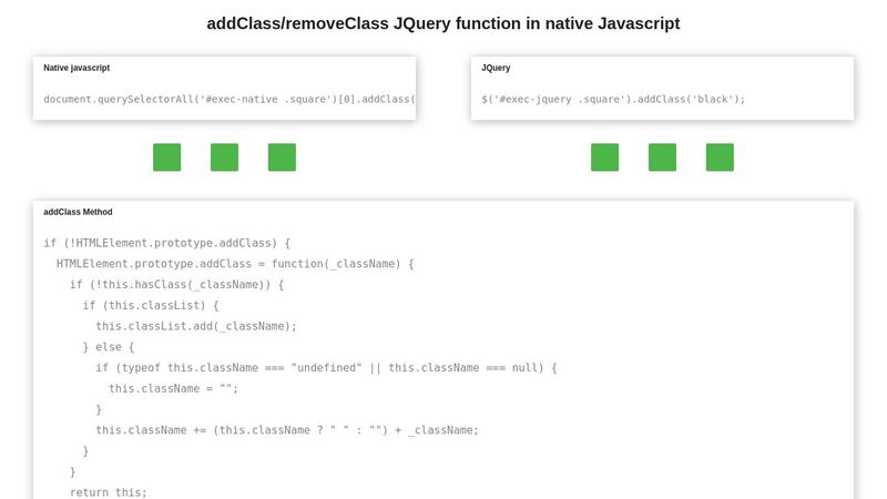 addClass/removeClass in native javascript