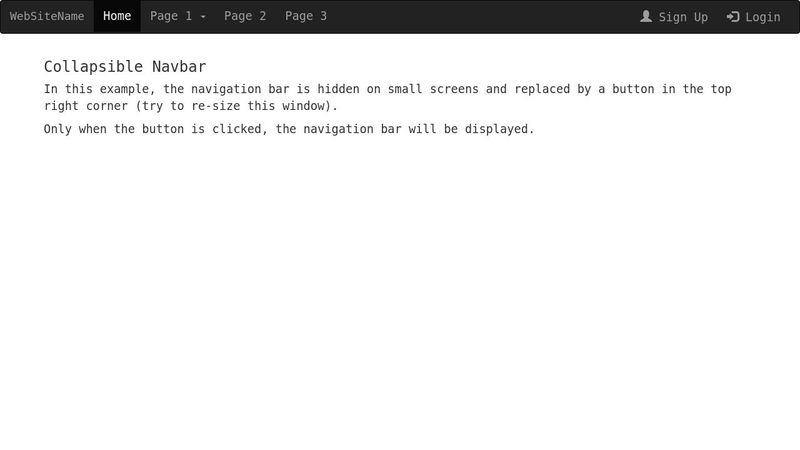 Collapsible Navigation Bar