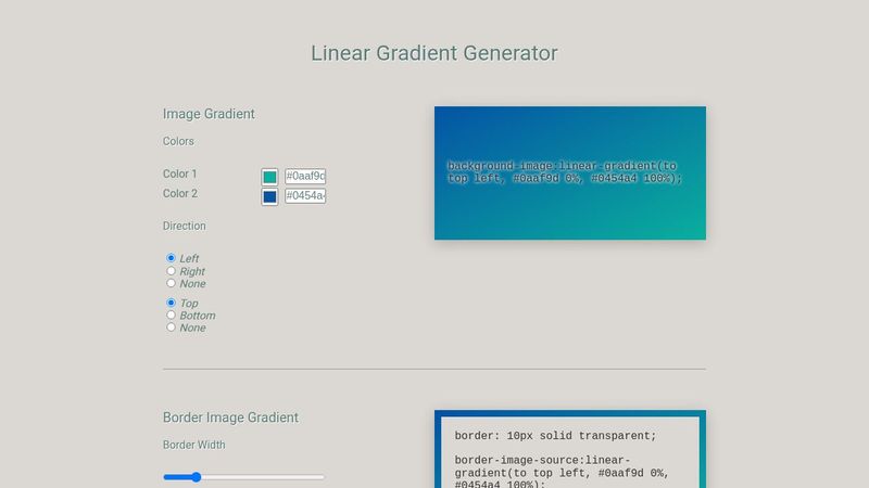 Linear Gradient Generator