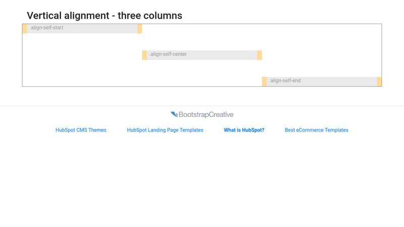 Vertical Alignment Example - Bootstrap 4