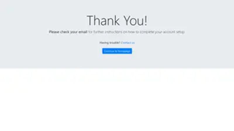 Bootstrap 4 Thank You Page Template