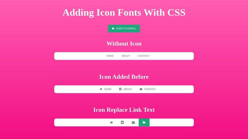 Adding Icon Fonts With CSS Only