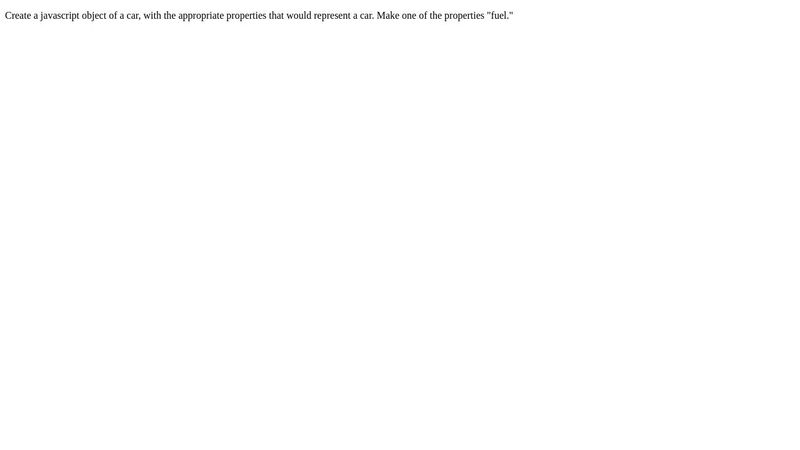 JavaScript Practice 13 - Car Object