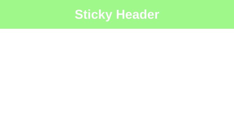 Sticky Header