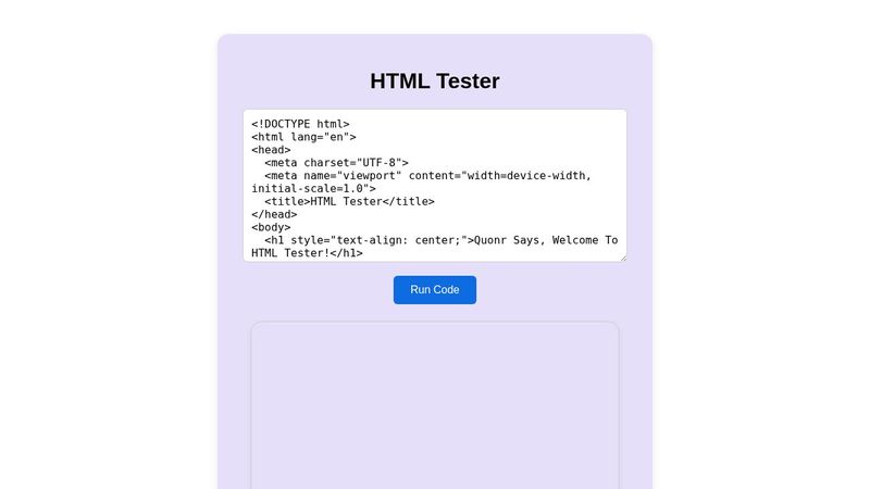 HTML Tester