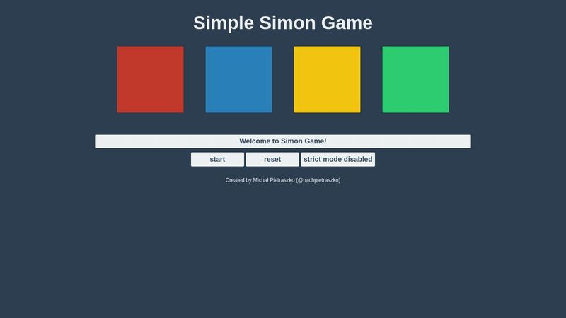 Simple Simon Game