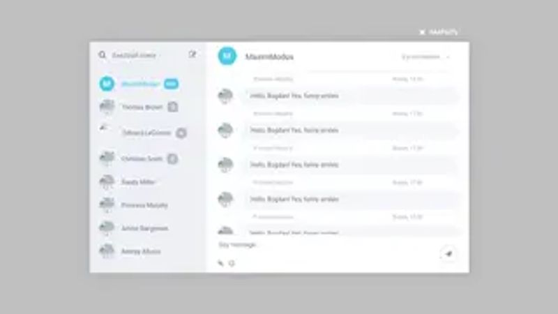 Chat UI modal window