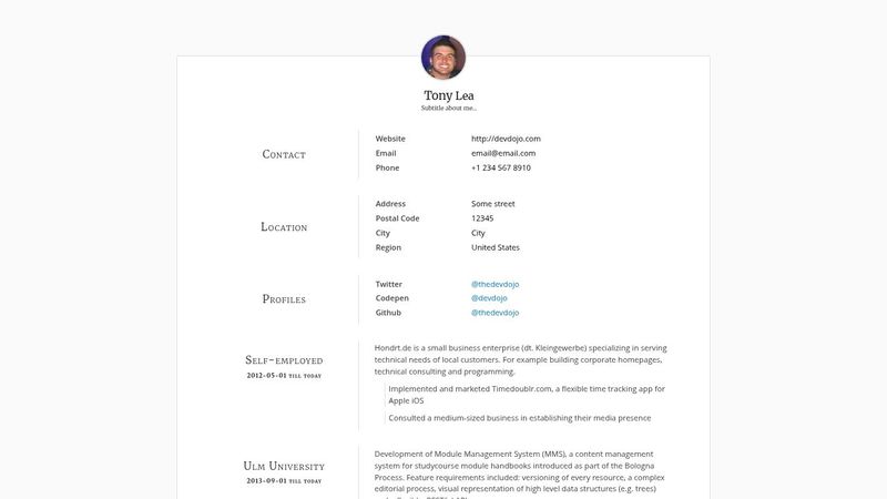 HTML/CSS Resume