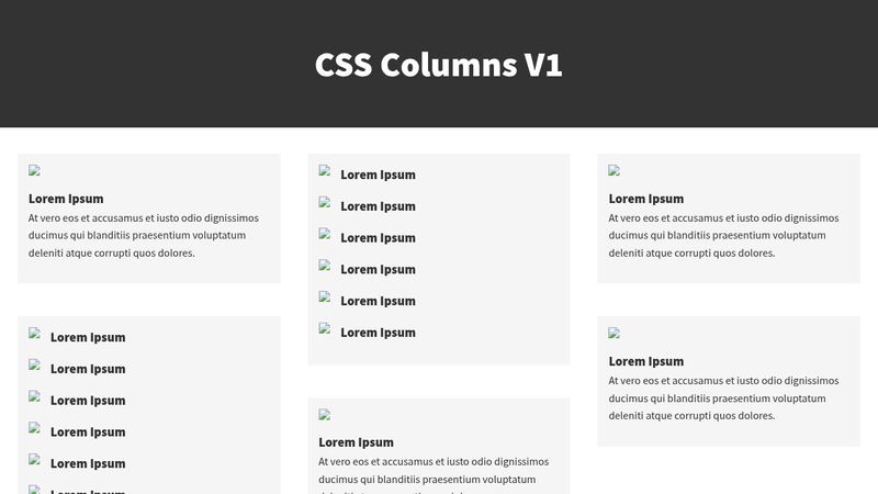 CSS Columns V1