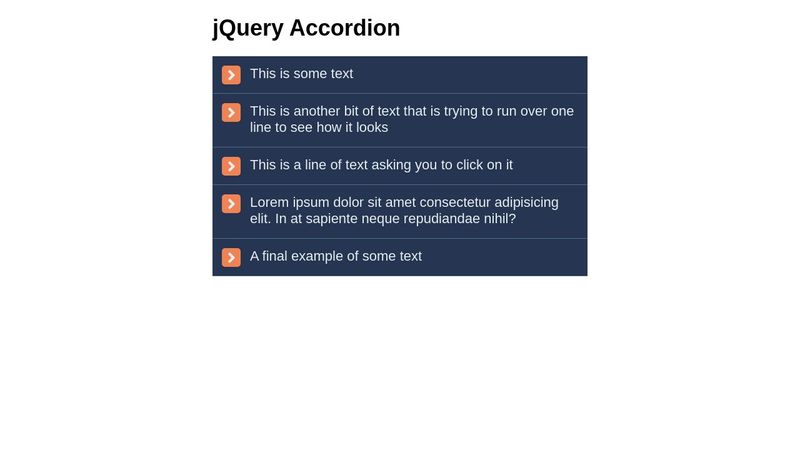 jQuery Accordion