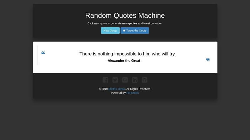 Random Quotes Generator