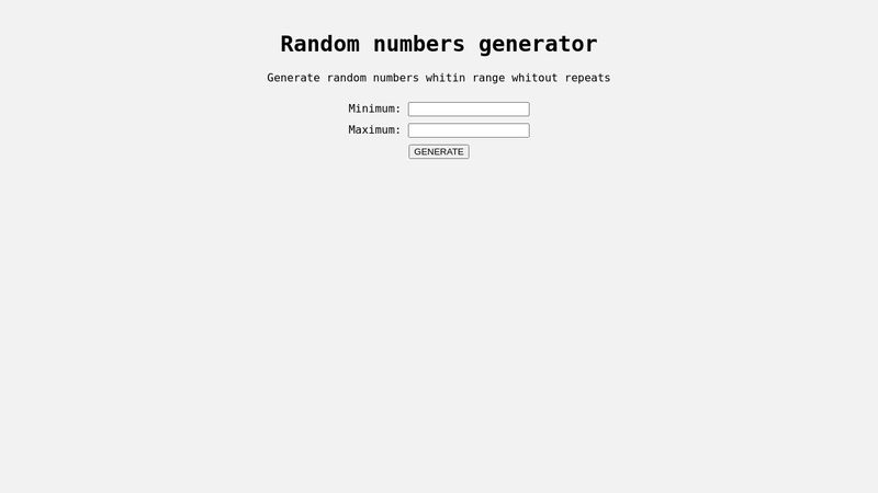 Random numbers generator (pure JS)