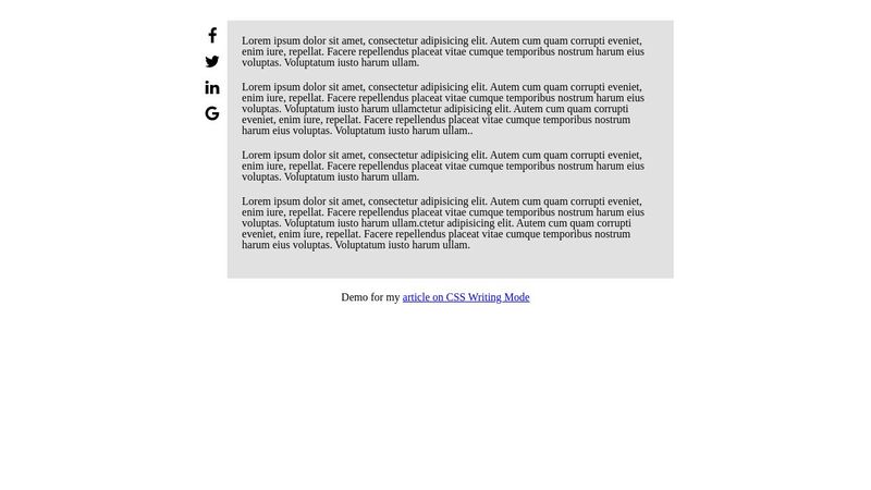 CSS Writing Mode - Example #2