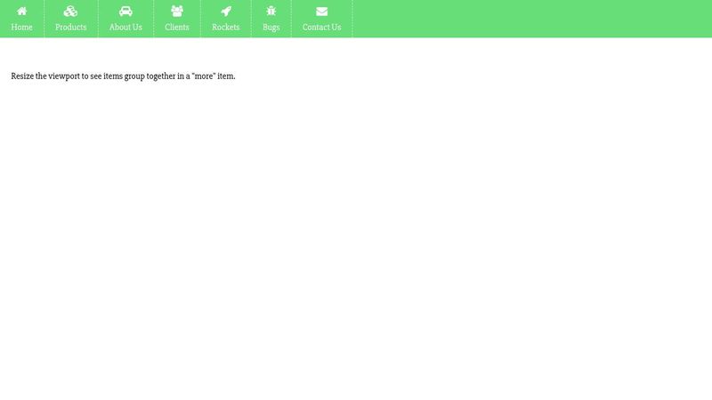 Responsive horizontal menu