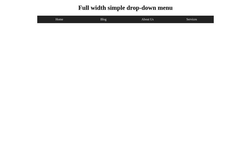 drop down menu