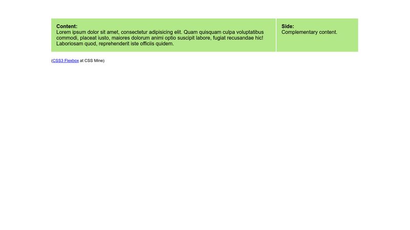 Flexbox: Simple Responsive Two-Column Layout Example