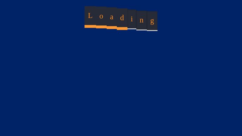 Loading animation in css