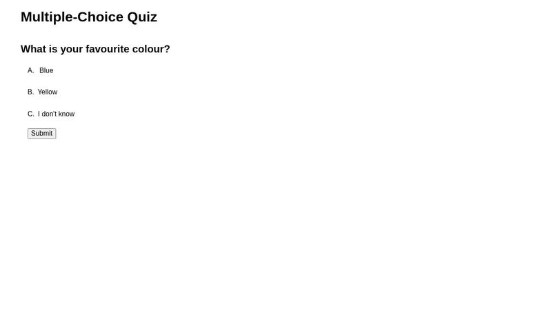 Making a Multiple-Choice Quiz
