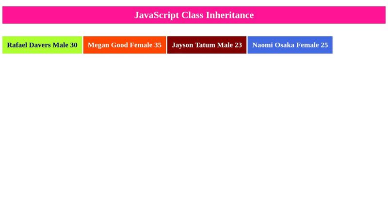 JS Class - Inheritance