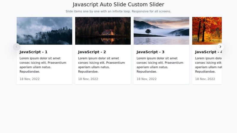 JavaScript Auto Slide Custom Slider