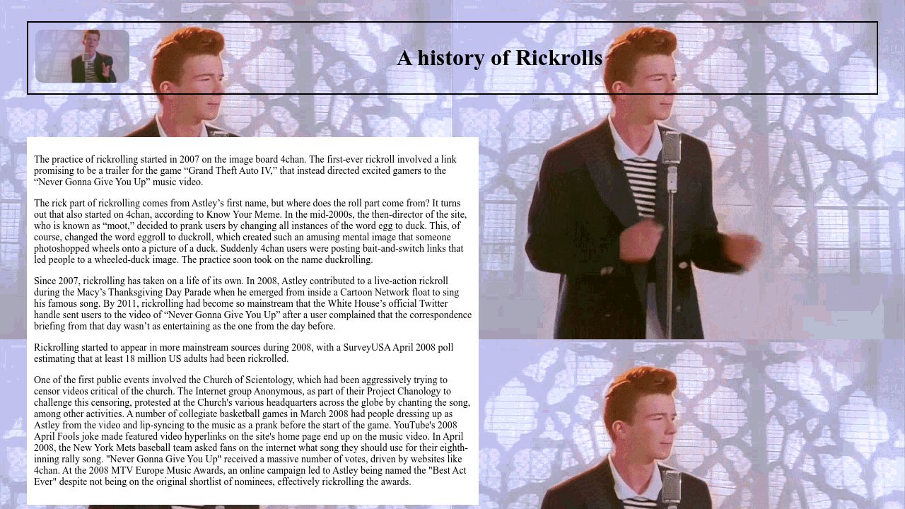 The History of the Rickroll