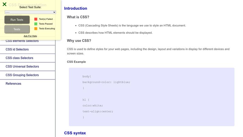 CSS Documentation Page