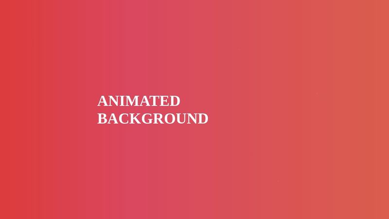 Animated Background HTML CSS