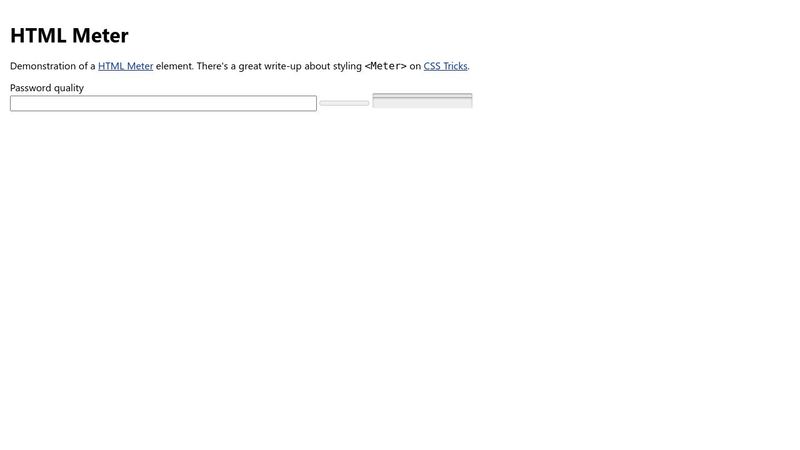 HTML Meter Element