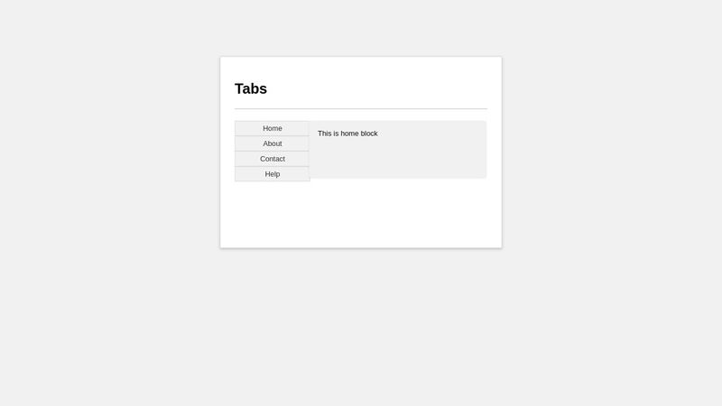 Tabs: Javascript