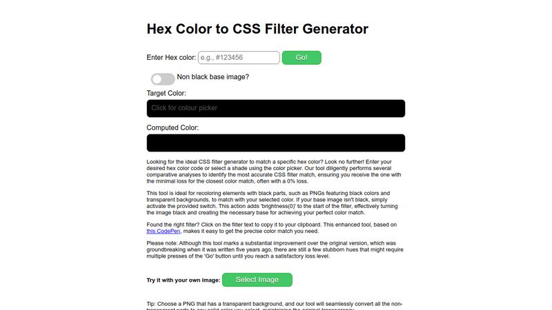 hex-color-to-css-filter-generator