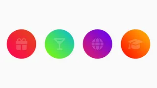 Glowing Gradient Icon Hover