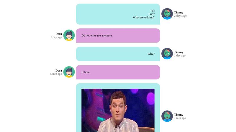 Simple chat on CSS Grid