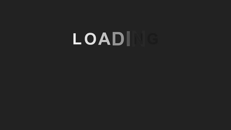 Zoom in Text Loading Animation