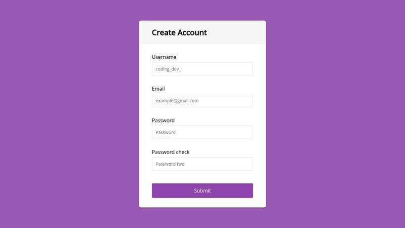 Form Validation using JavaScript