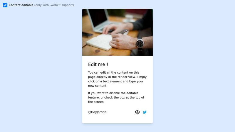 Content editable without JavaScript