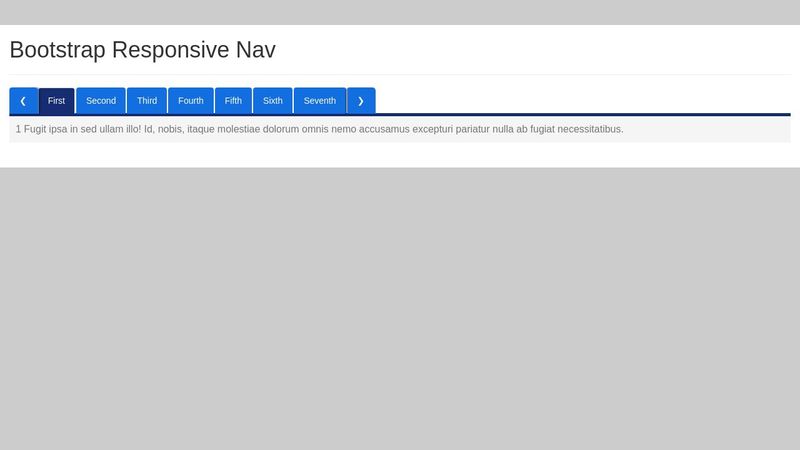 Concept 01: Responsive Horizontal Bootstrap Scroll Nav