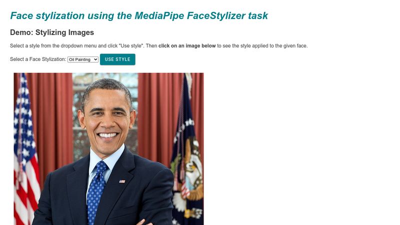 MediaPipe Face Stylizer Task for web