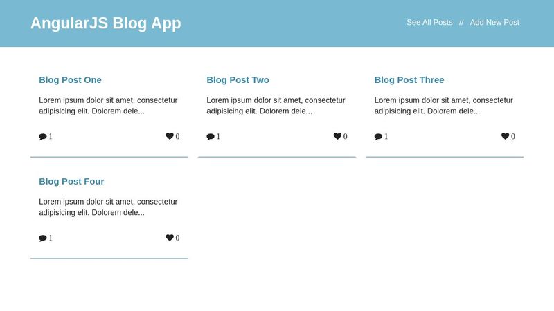 AngularJS Blog App