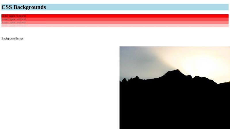 CSS Backgrounds
