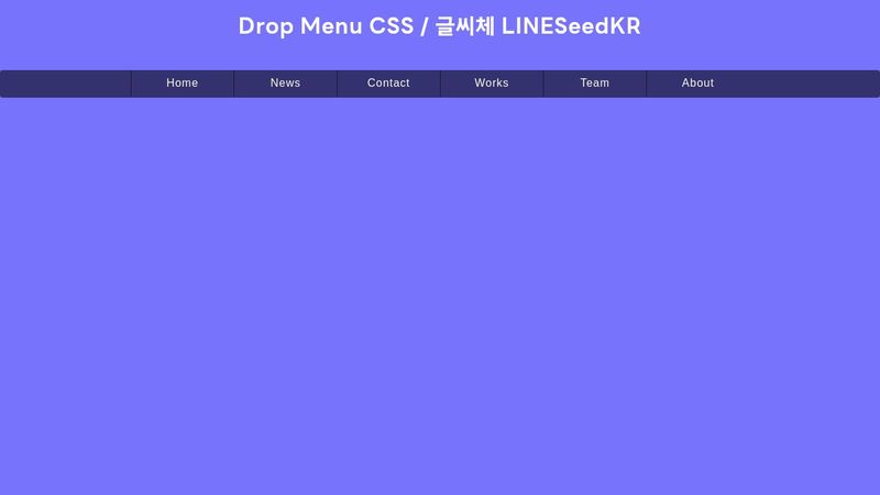 Drop Menu Pure CSS